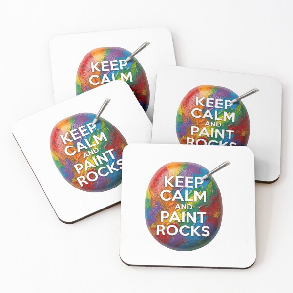 Item preview, Colorful Keep Calm and Paint Rocks - Artistic Stone Painting designed and sold by Luppuss.