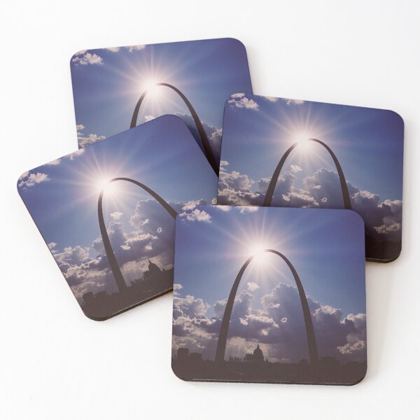Item preview, Gateway Arch Silhouette at Sunset – St. Louis Skyline Sunburst Art designed and sold by BeautifulVirtues.