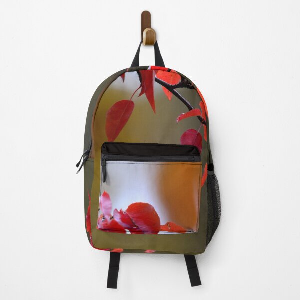 Item preview, Red Autumn Leaves Branch Minimal Nature Aesthetic Soft Background Wall Art designed and sold by onubi.