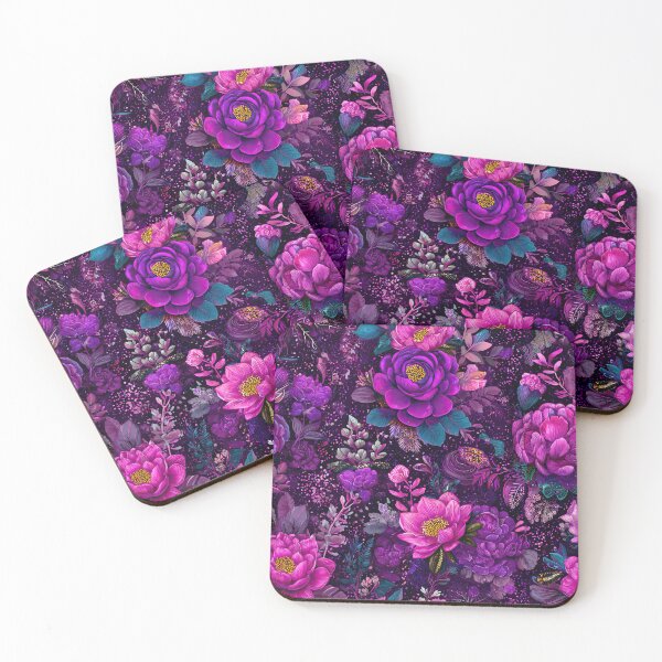 Item preview, Dark Galaxy Botanical Floral Seamless Pattern designed and sold by Nyx Creates.