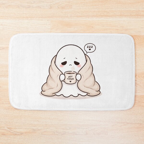 Item preview, Not Today Ghost | Cute Kawaii Aesthetic | Cozy Tired Mood Design designed and sold by The Mood Index.