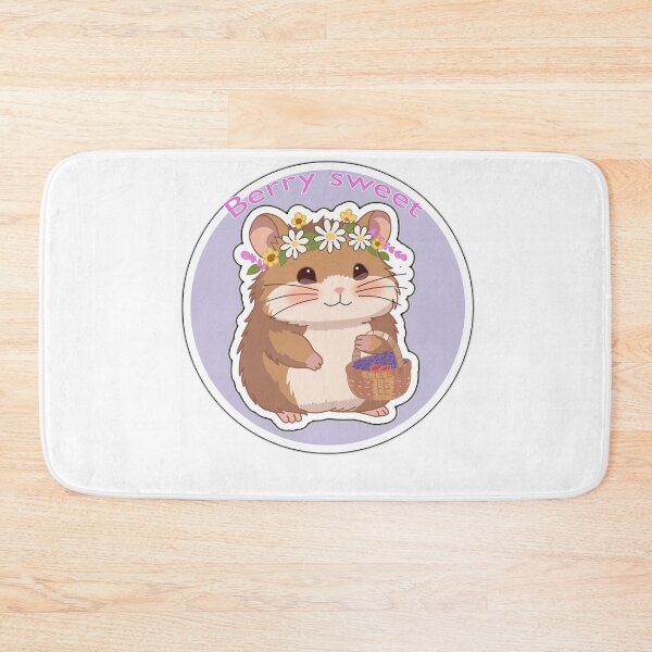 Item preview, Berry Sweet Hamster Sticker – Cute Kawaii Flower Crown Animal Cottagecore Aesthetic designed and sold by pn_terest.