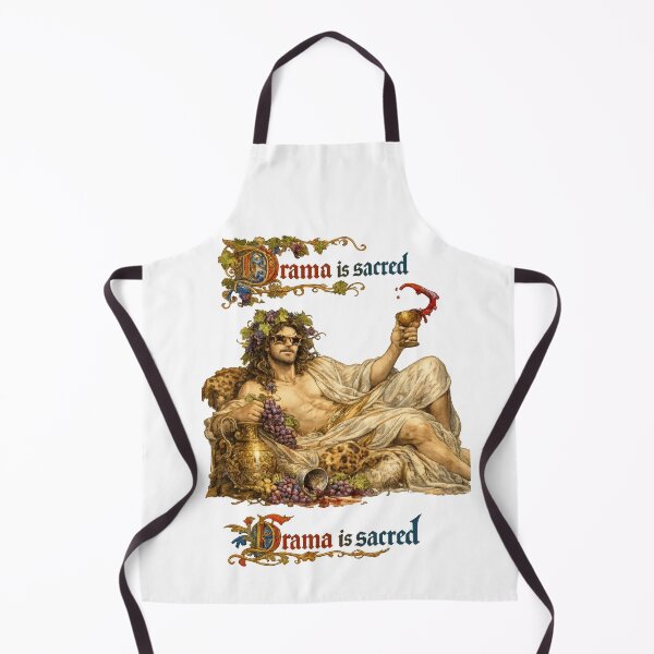 Item preview, Drama Is Sacred – Dionysian Classical Illustration with Ornate Typography designed and sold by jgvisualarts.