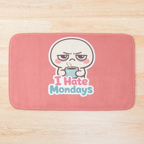 Item preview, I Hate Mondays Cute Coffee Mood Sticker | Funny Lazy Character Morning Vibes designed and sold by irfanshikh.