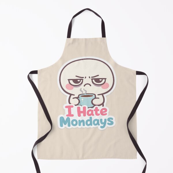 Item preview, I Hate Mondays Cute Coffee Mood Sticker | Funny Lazy Character Morning Vibes designed and sold by irfanshikh.