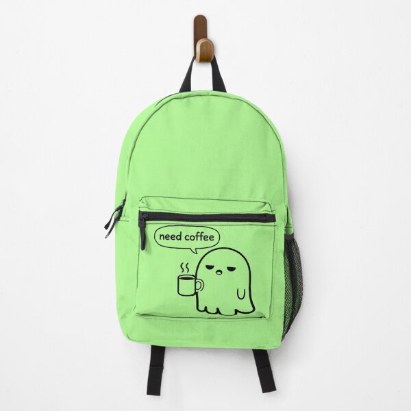 Item preview, Need Coffee Ghost Sticker | Tired Cute Ghost Shirt | Funny Morning Mood Aesthetic designed and sold by Raw Tigers.