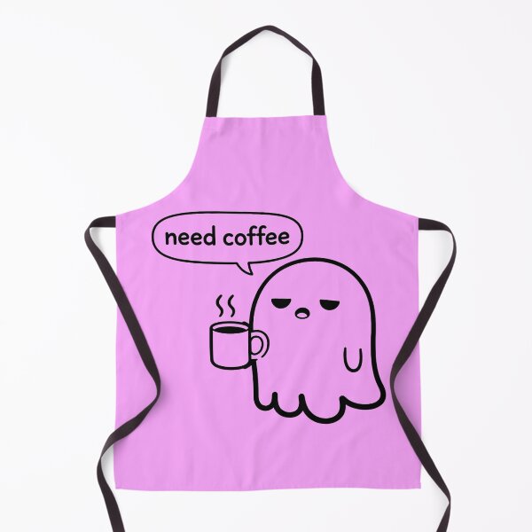 Item preview, Need Coffee Ghost Sticker | Tired Cute Ghost Shirt | Funny Morning Mood Aesthetic designed and sold by Raw Tigers.