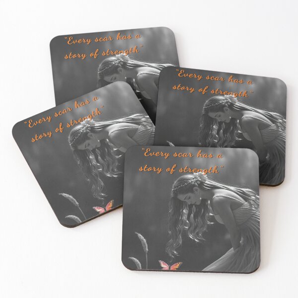 Item preview, Every Scar Has a Story of Strength – Inspirational Resilience Quote Art designed and sold by BeautifulVirtues.