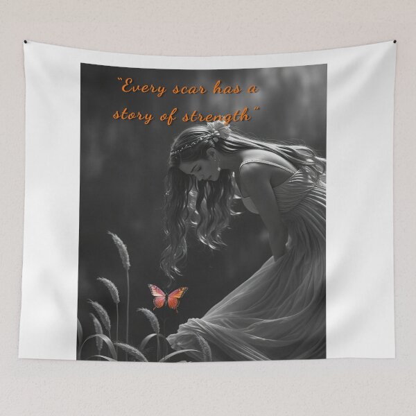Item preview, Every Scar Has a Story of Strength – Inspirational Resilience Quote Art designed and sold by BeautifulVirtues.