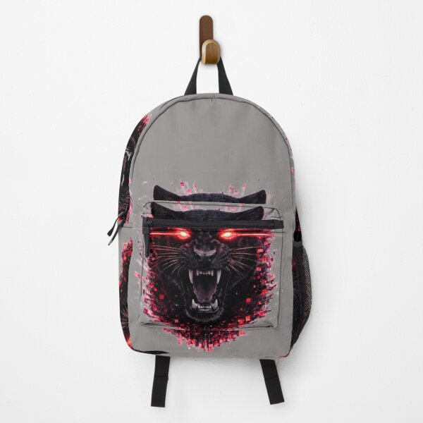 Item preview, Glitch Panther – Red Eyes Red Neon Black Panther Aggressive Cyberpunk Streetwear Design designed and sold by UnglaublichGut.