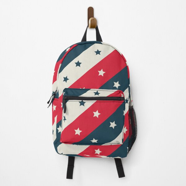 Item preview, Patriotic Diagonal Stripe Pattern Seamless Star Red White Blue Design designed and sold by OldGloryForge.
