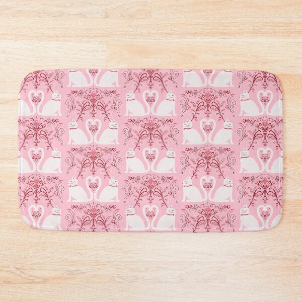 Item preview, Regency Whiskers — Elegant White Cats on Pink designed and sold by akneeland603.
