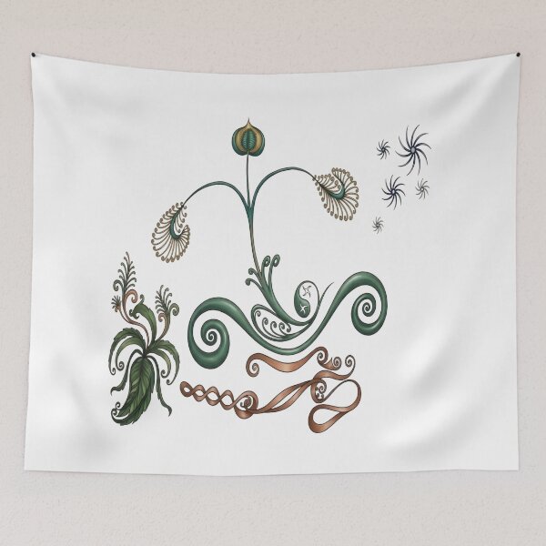 Item preview, Mystic Botanical Tendrils & Ancient Scrollwork Art designed and sold by Sanatsalstile.