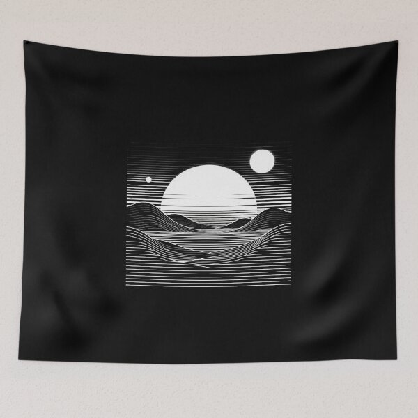 Item preview, Minimalist Sunset Wave Landscape Aesthetic Design designed and sold by VibeFactoryOfc.
