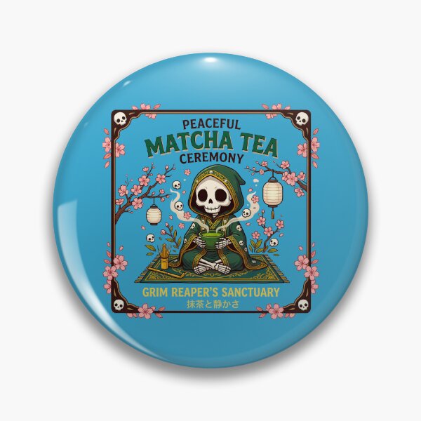 Item preview, Peaceful Matcha Tea Ceremony Skeleton designed and sold by TeeARTHY.