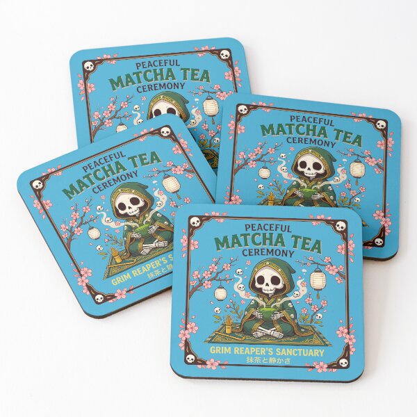 Item preview, Peaceful Matcha Tea Ceremony Skeleton designed and sold by TeeARTHY.