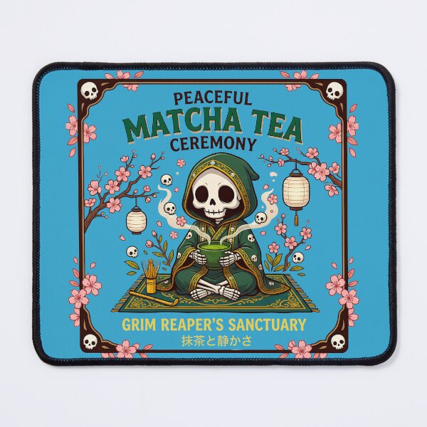 Item preview, Peaceful Matcha Tea Ceremony Skeleton designed and sold by TeeARTHY.