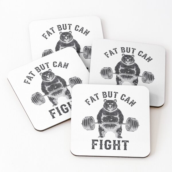 Item preview, Fat But Can Fight Funny Powerlifting Grizzly Bear Gym designed and sold by Ali-printshop.