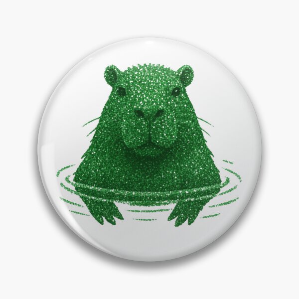 Item preview, Green Emerald Glitter Capybara Sparkle Art designed and sold by RDproject.