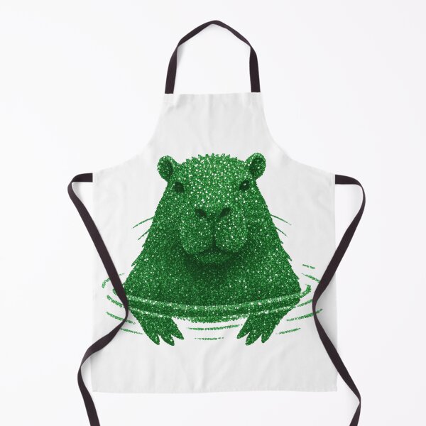 Item preview, Green Emerald Glitter Capybara Sparkle Art designed and sold by RDproject.
