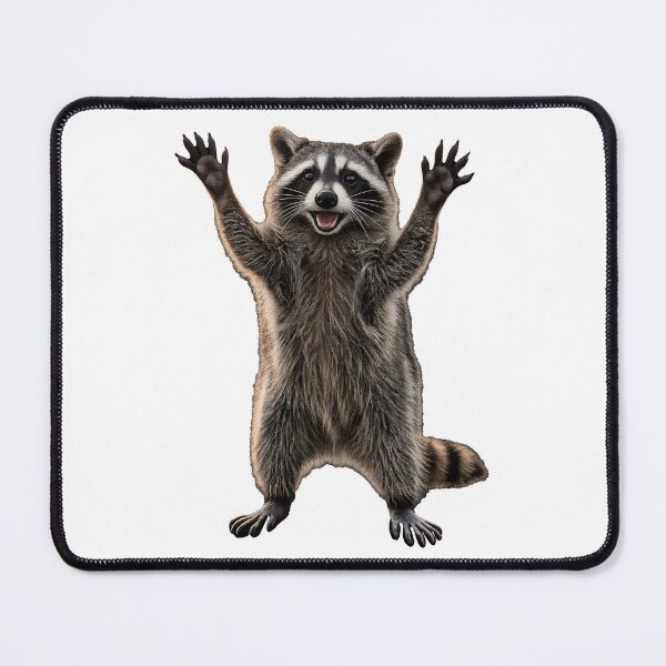 Item preview, Cute Raccoon Standing with Paws Up High-Five designed and sold by TeeARTHY.