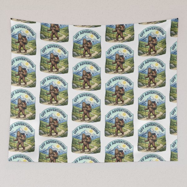 Item preview, Off Adventuring Bigfoot Hiking Mountains Adventure designed and sold by TeeARTHY.