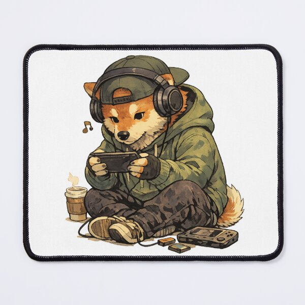 Item preview, Relaxed Gamer Dog – Illustration of a Pet Playing designed and sold by NextNoob485.