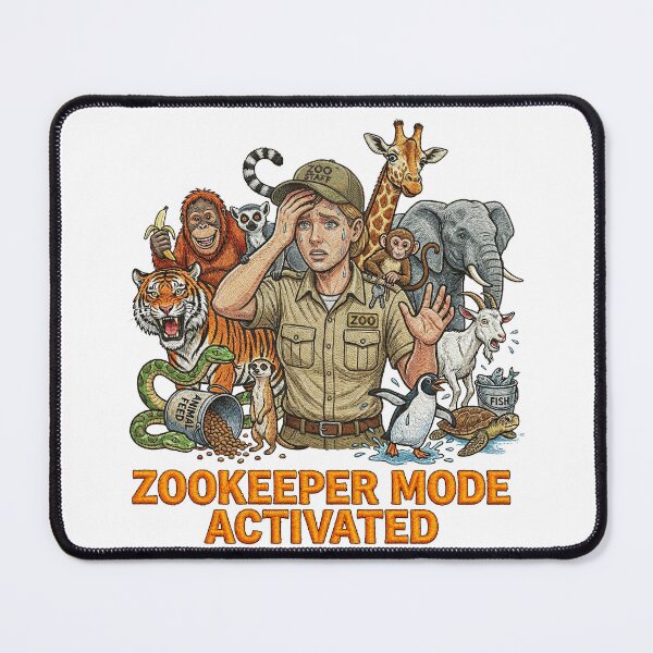 Item preview, Zookeeper Mode Activated Stressed Animal Caretaker  designed and sold by TeeARTHY.