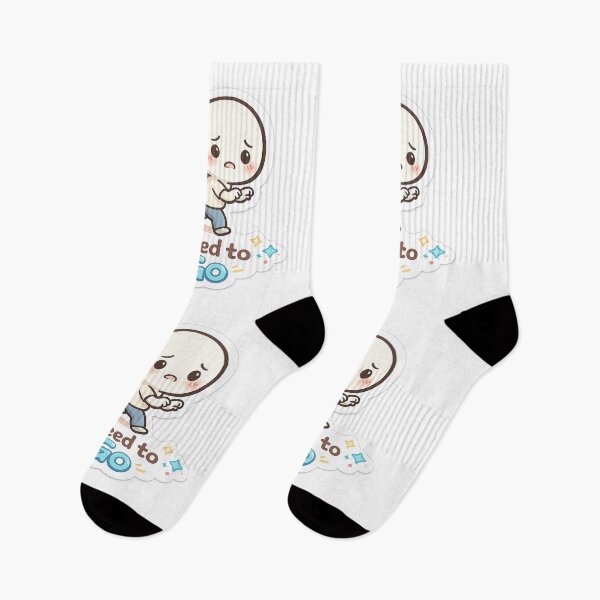 Item preview, Funny “I Need to Go” Cute Cartoon Bathroom Humor Sticker designed and sold by irfanshikh.