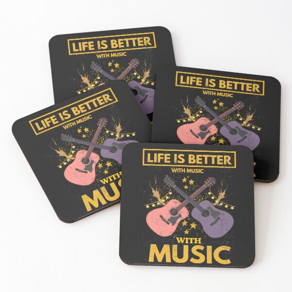 Item preview, Life Is Better With Music Vintage Music Lover Design designed and sold by Joyful-Pixel.