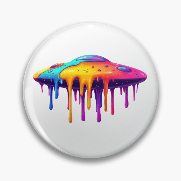 Item preview, Small logo version UFO paint drip designed and sold by AncientUFO.