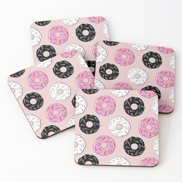 Item preview, Donut Pattern Pink Black Aesthetic Cartoon Style Design designed and sold by Hannah-Yei.