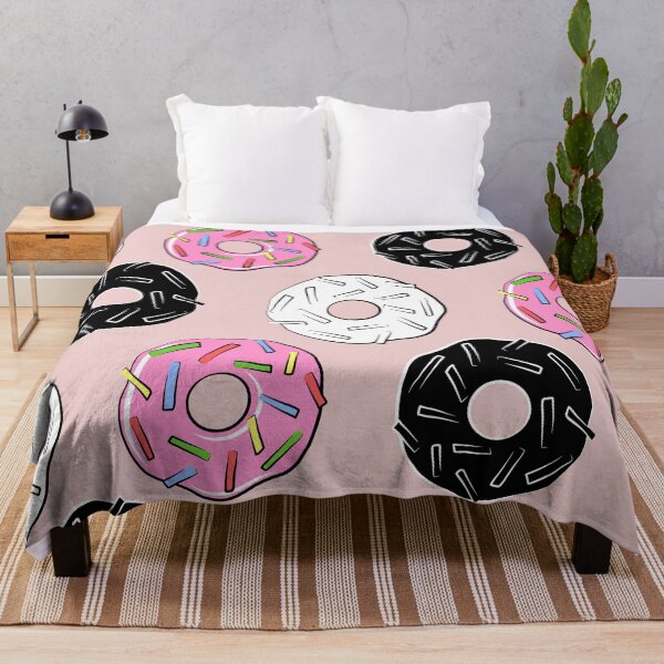 Item preview, Donut Pattern Pink Black Aesthetic Cartoon Style Design designed and sold by Hannah-Yei.