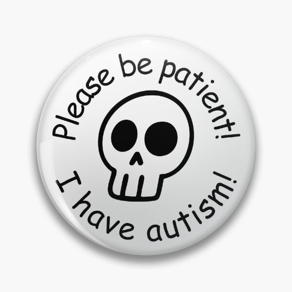 Artikelvorschau, Ich habe Autismus-Totenkopf-Anstecknadel entworfen und verkauft von bendystylish.