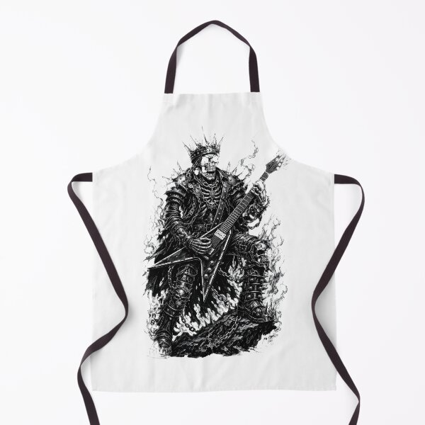 Item preview, Skeleton Guitarist with Shaped Guitar in The Undead Rock Metal Band - Gift for Guitar fans designed and sold by Dazzio Designs.