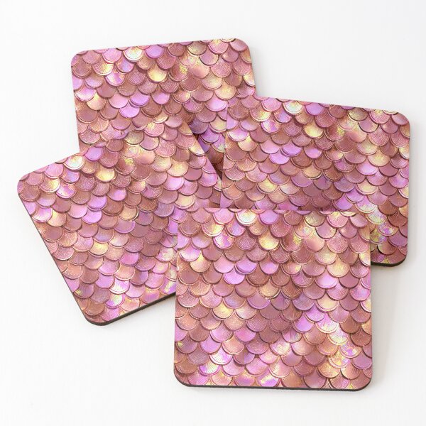Item preview, Pink Iridescent Mermaid Scale Seamless Pattern designed and sold by Nyx Creates.