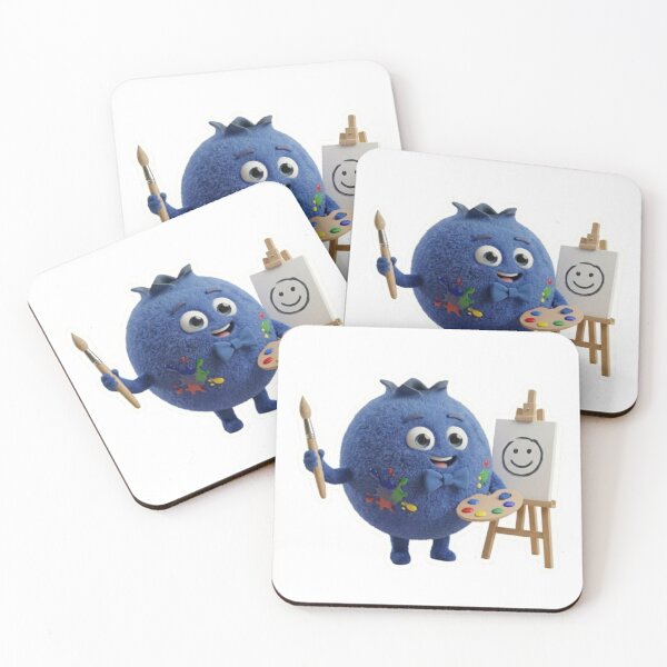 Item preview, Cute 3D Artist Blueberry Sticker - Vibrant Fruit Character with Paintbrush designed and sold by Sticker Art Shop.