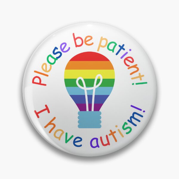 Item preview, I Have Autism Lightbulb Pin designed and sold by bendystylish.