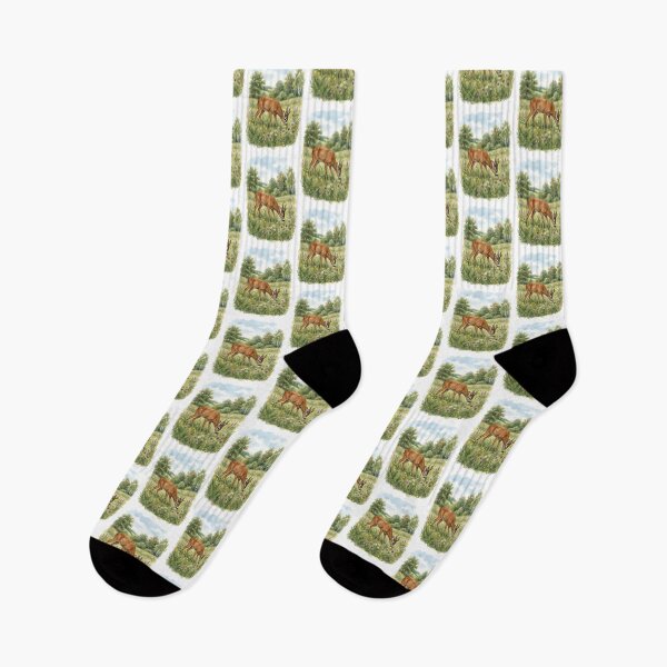 Item preview, Roe Deer Meadow - Woodland Wildlife Flower Field designed and sold by RubisLeaf.
