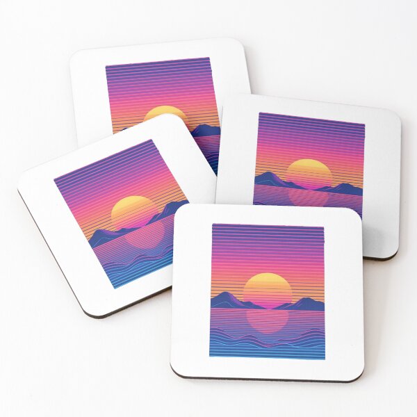 Item preview, Retro Sunset Ocean Vaporwave Aesthetic Landscape designed and sold by VibeFactoryOfc.