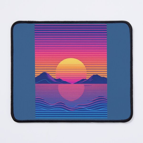 Item preview, Retro Sunset Ocean Vaporwave Aesthetic Landscape designed and sold by VibeFactoryOfc.
