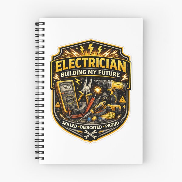 Item preview, Electrician Building My Future – Skilled Dedicated Proud | Electrical Worker Motivation designed and sold by SilenceInNature.