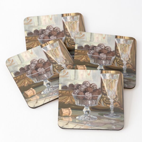 Item preview, French Chocolate Truffles Still Life | Elegant Patisserie Kitchen Wall Art designed and sold by CARRAANN.