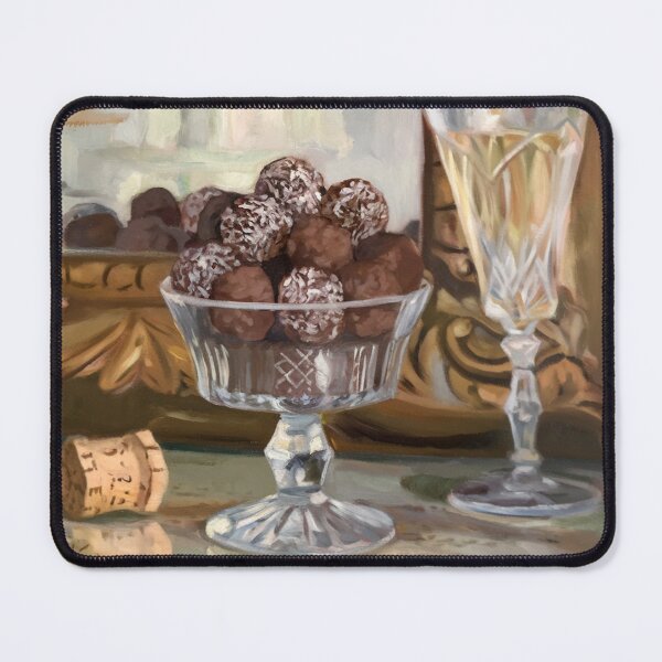 Item preview, French Chocolate Truffles Still Life | Elegant Patisserie Kitchen Wall Art designed and sold by CARRAANN.