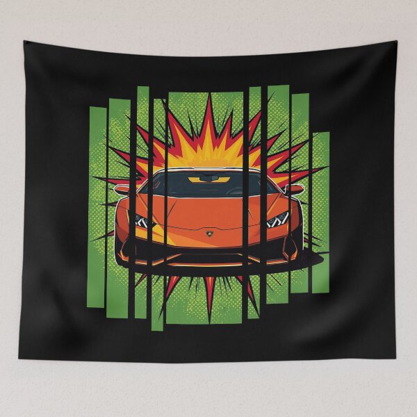 Item preview, Lamborghin Huracá EVO, 60s comic energy Born to Roar 16 designed and sold by Neon G.