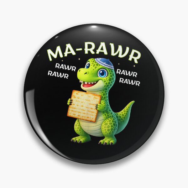 Item preview, Funny Passover Dinosaur Ma-Rawr Matzah Dino designed and sold by culturecute.