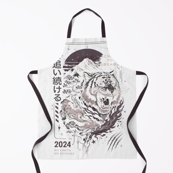 Item preview, Majestic Tiger Aura - Japanese Aesthetic Ink Art designed and sold by RickyStick.