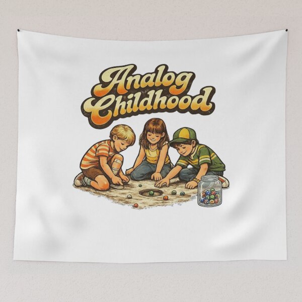 Item preview, Analog Childhood Retro Kids Playing Nostaliga Design designed and sold by Dianefromamsterdam.