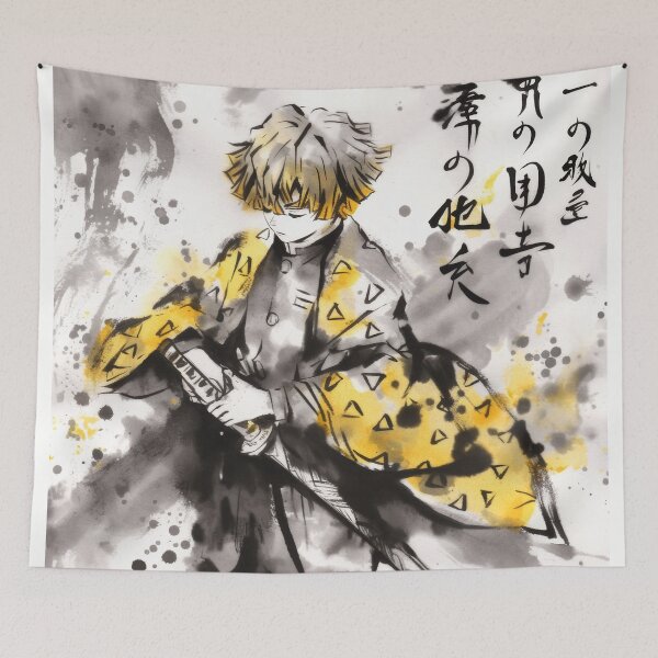 Item preview, Zenitsu Sumi-e  designed and sold by AnimeArsenalPrints.