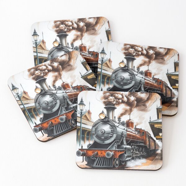Item preview, Vintage Train Inspired Minimalist Design – Clean Aesthetic designed and sold by semenol.
